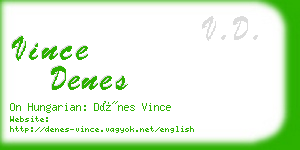 vince denes business card